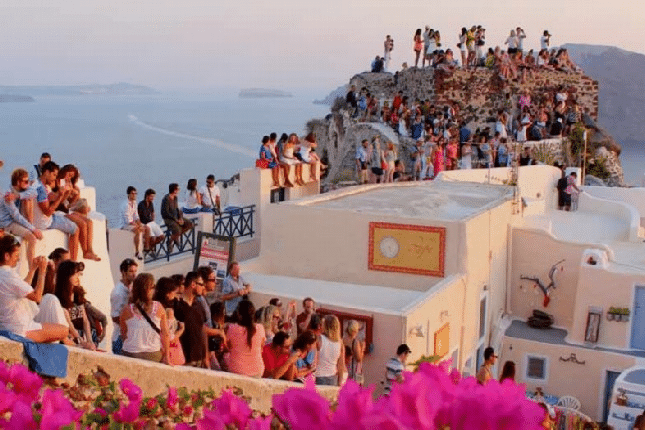 Cultural event at Santorini, Greece